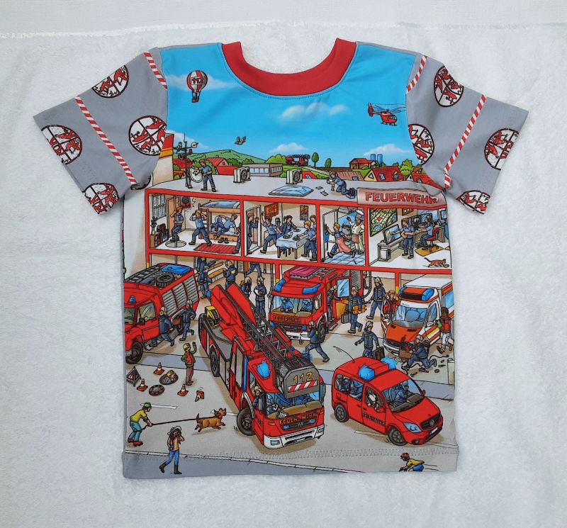  - Jungen T-Shirt für Feuerwehrfans! Kinder, T-Shirt