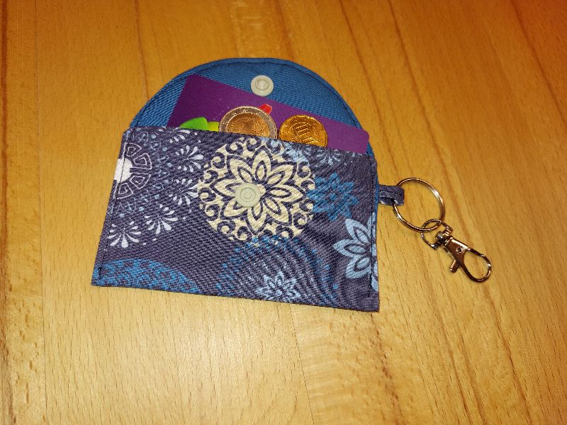  - Mini-Bag, Portemonnaie, Visitenkartentasche - Dunkelblau Mandala