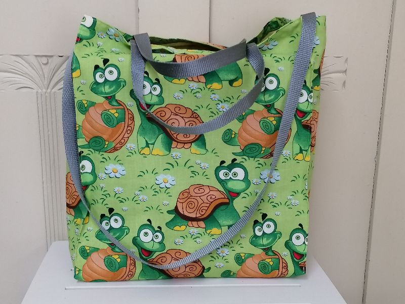  - Einkaufstasche - Shopper - Stofftasche mit Schildkröten 