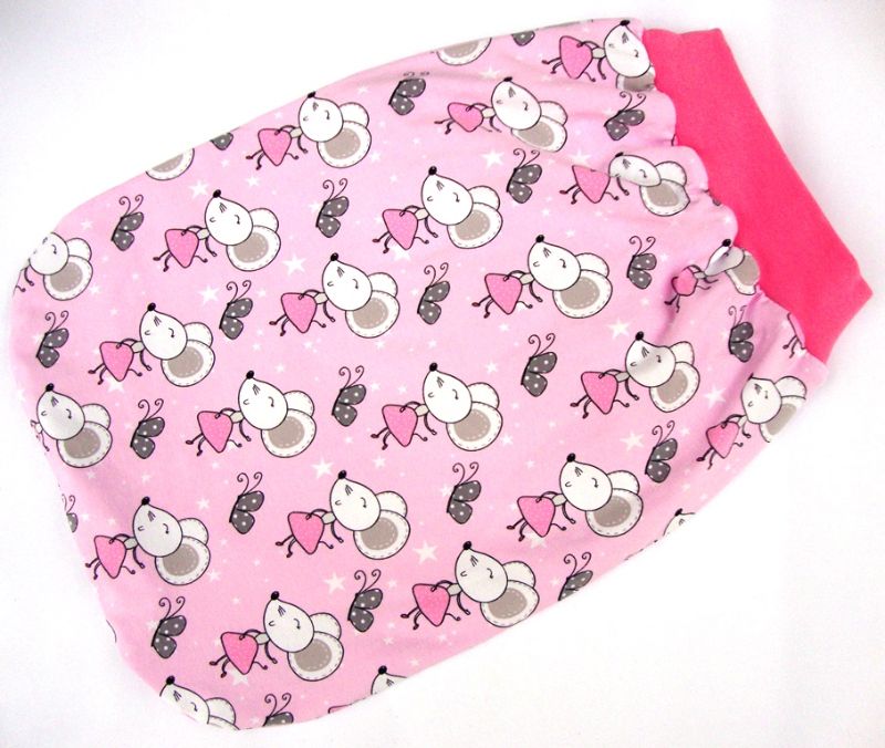 - Babys 0-6 Monate Strampelsack Pucksack Schlafsack Mäuschen Stern rosa Jerseyschlafsack für Babys Mädels kaufen