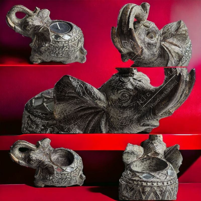  - Latexform Teelichthalter Glückselefant No.2 Gießform Mold - NicSa-Art NL001381