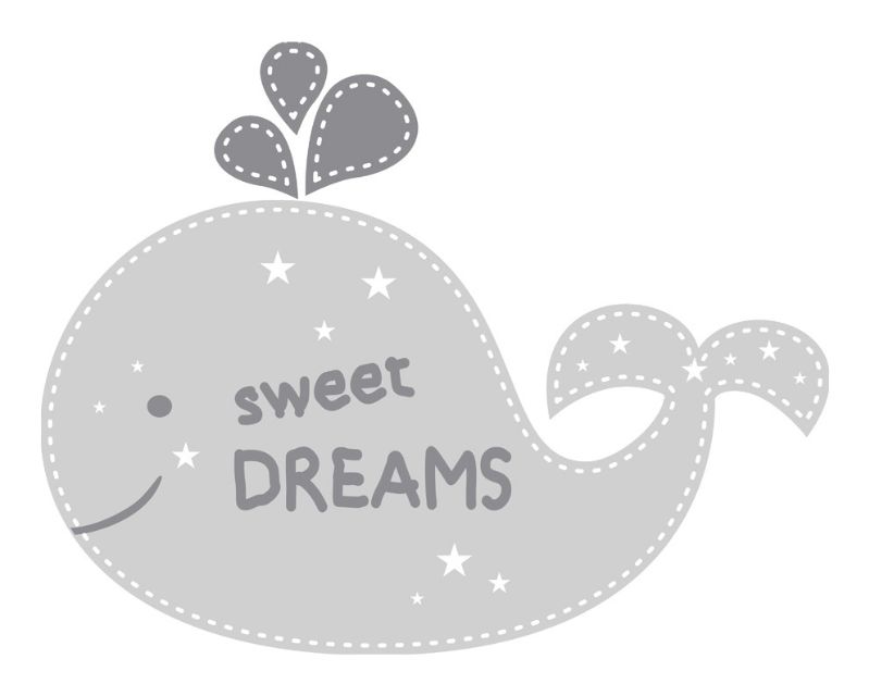  - Wandtattoo | Wal -  Sweet Dreams | Türaufkleber - Wandaufkleber für Kinderzimmer 