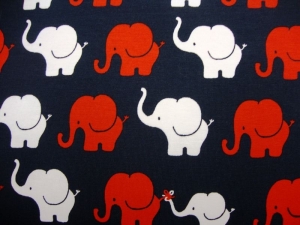 Baumwolljersey Druck Elefantenparade schwarz rot weiß Jersey Jungs Mädchen Kinderstoffe Meterware Stoffe Ökotex kaufen