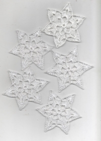 7er Set wunderschöne weiße Schneesterne-einfach zur Deko oder zum aufhängen--Häkelsterne-Sterne-Häkelarbeit-Baumschmuck -weiß-weiss