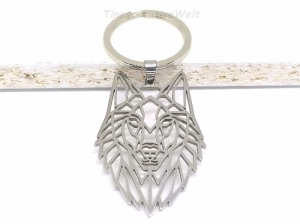Wolf, Hund, Schlüsselanhänger, Edelstahl, Geburtstagsgeschenk, Geschenk für Männer