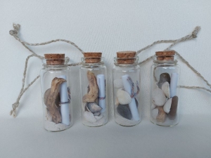 4er Set Geschenkanhänger maritim als kleine Flaschenpost, 7 cm, kaufen  